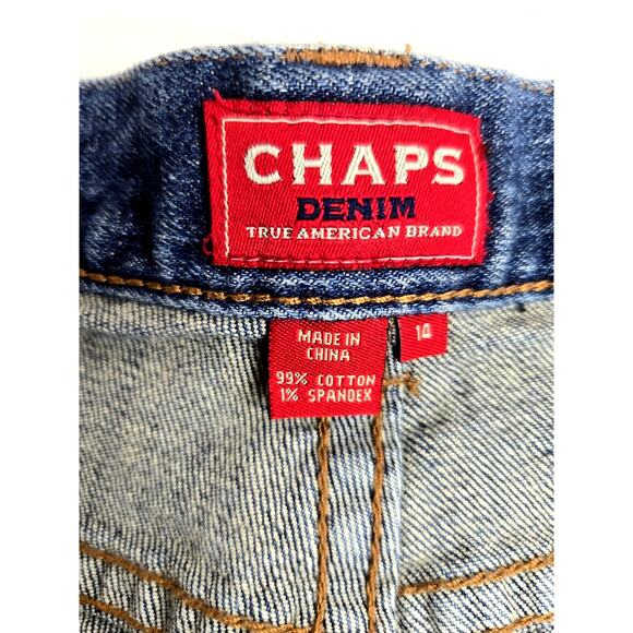 CHAPS Ralph Lauren Denim Size 14 Blue Jeans With Beading Boot Cut # 777 - Picture 6 of 9